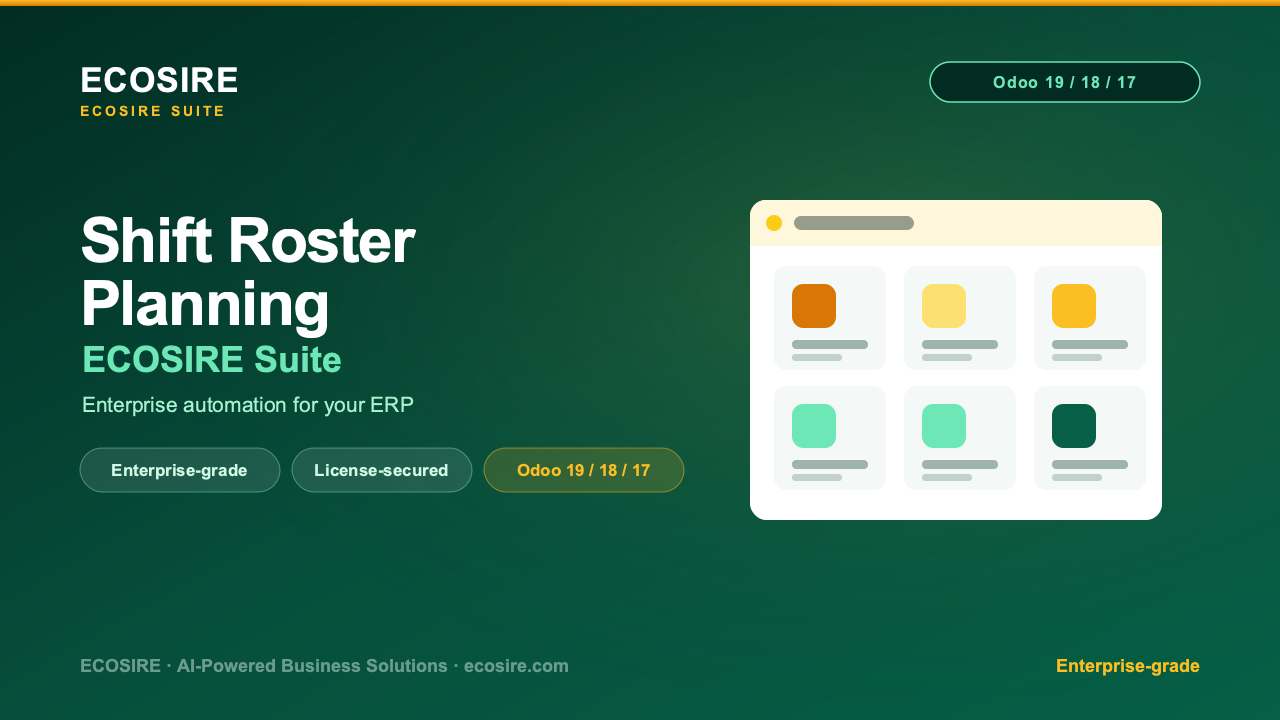 Shift & Roster Planning — Module for Odoo