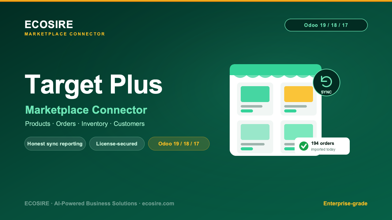 Target Plus Store Management — North America Marketplaces Module for Odoo