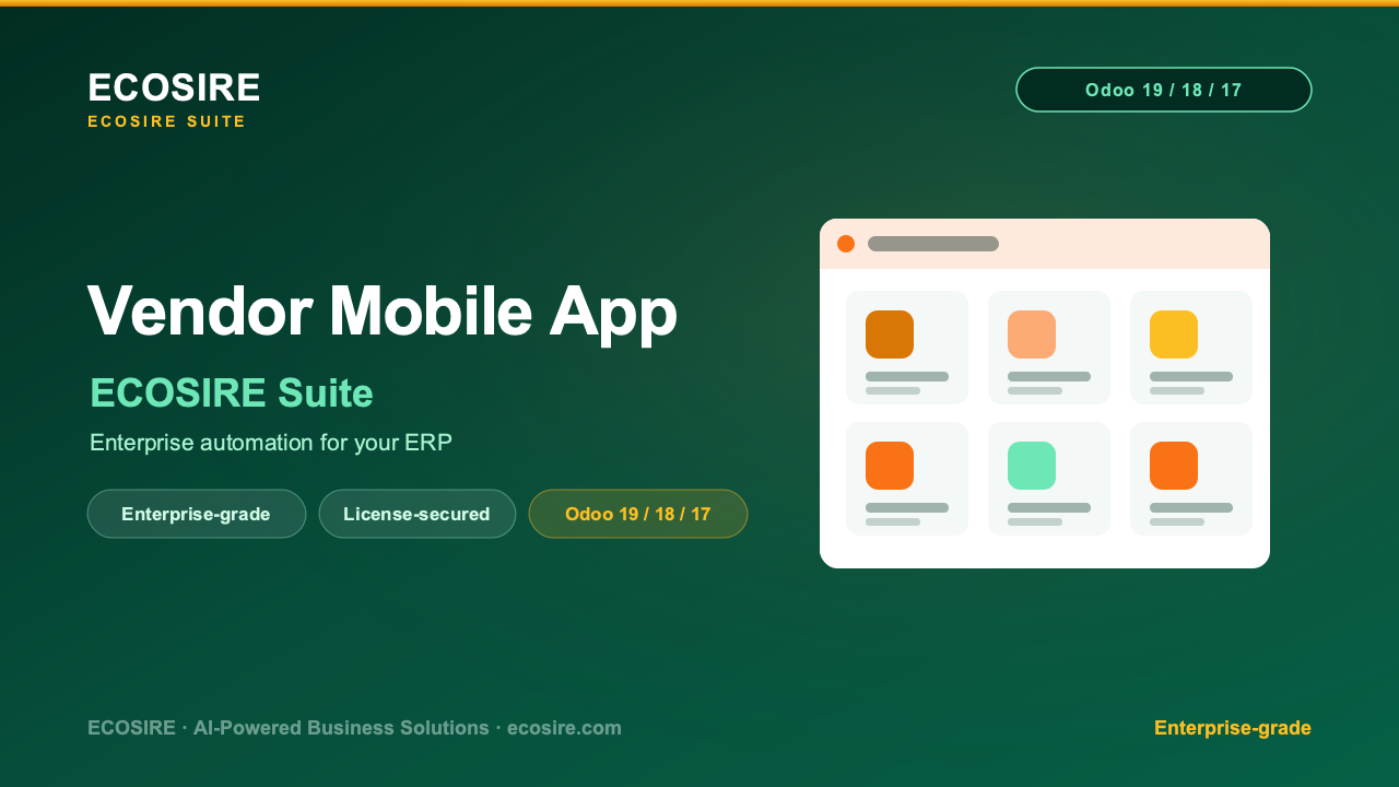 Vendor Mobile App — Module for Odoo