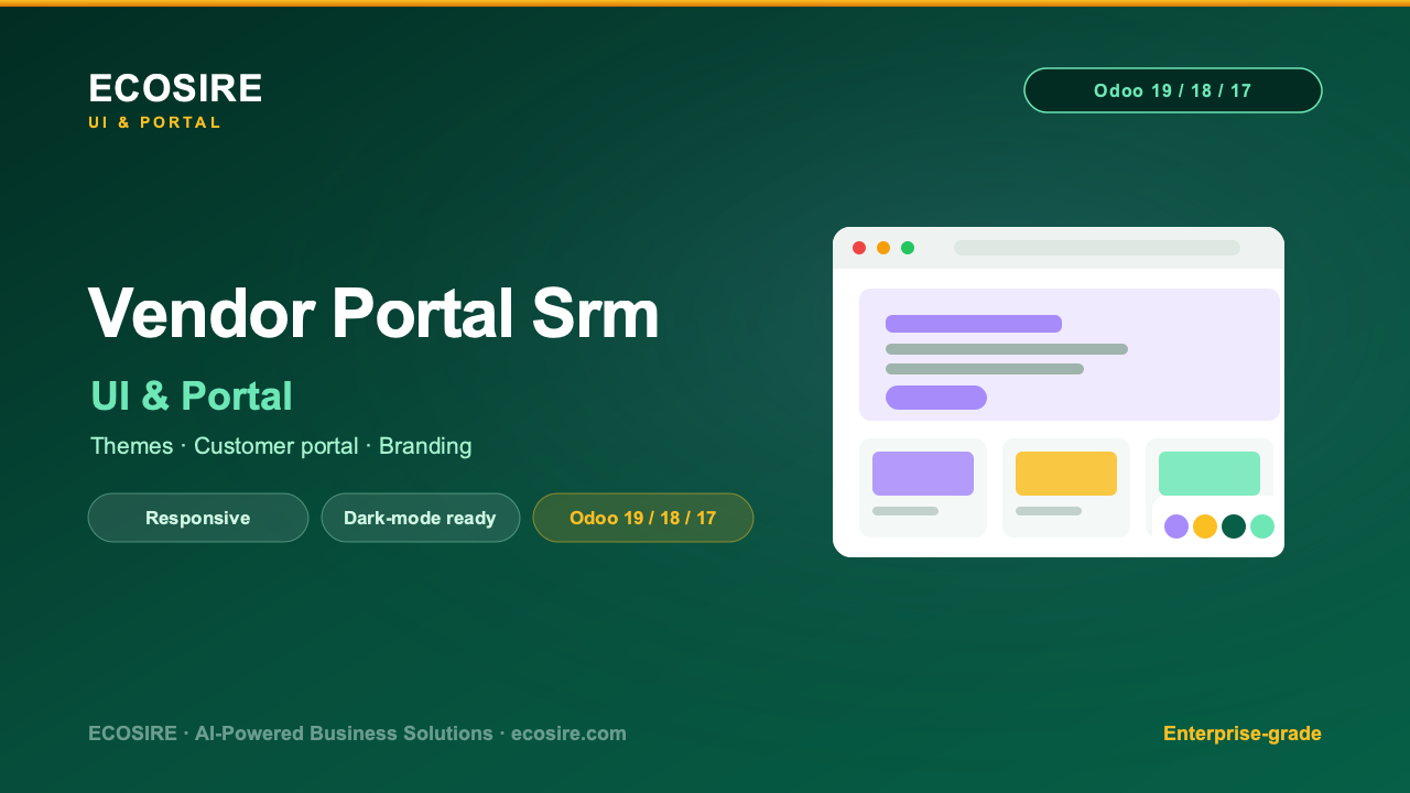 Vendor Portal & SRM — Module for Odoo